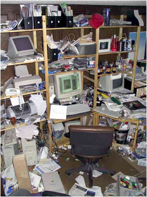 My desk is still more cluttered than this.