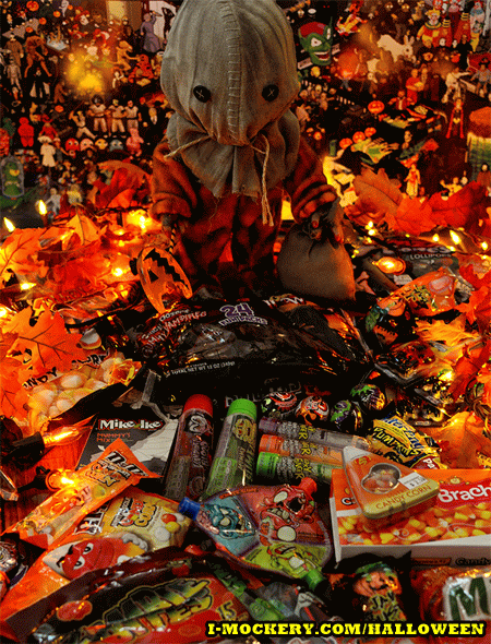 Trick 'r Treat Sam wants me to eat his Halloween candy.