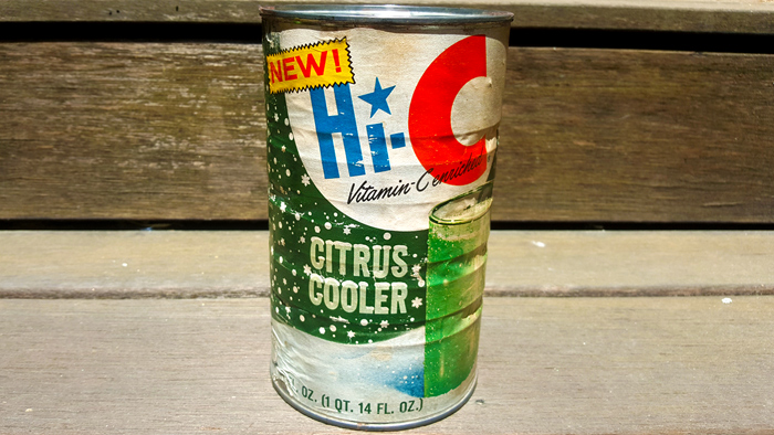 The Original Hi-C Citrus Cooler can from 1965!