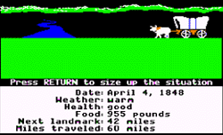 Oregon Trail on the Apple IIe
