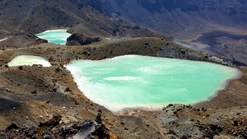 The Emerald Lakes - the great reward of the Tongariro Alpine Crossing.
