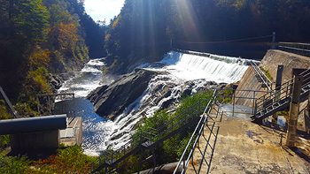 The Quechee Gorge dam.