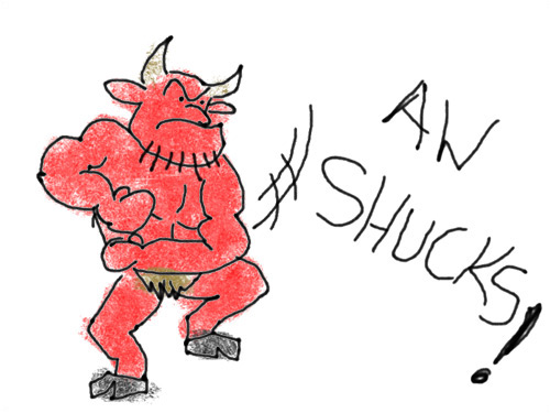This is the same angry stomping devils that can been seen on level 1 of the game "Ghouls 'n Ghosts" 