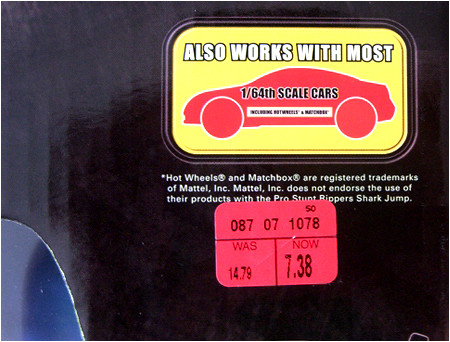 Also works with hot wheels? Perhaps they're trying to warn us in advance that the motorcycle toy sucks?