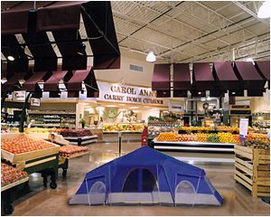 Camp inside a local grocery store.