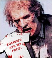 "Zombies Ate My Face!" t-shirt