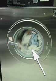 Clothes go IN the dryer, not ON TOP of it!